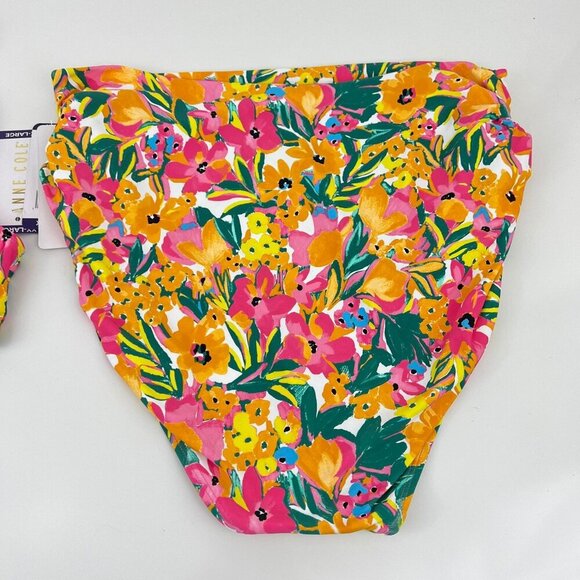 Anne Cole Swimsuit Bikini Two Piece Sunshine Floral Size XXL UPF 50 - Picture 3 of 14
